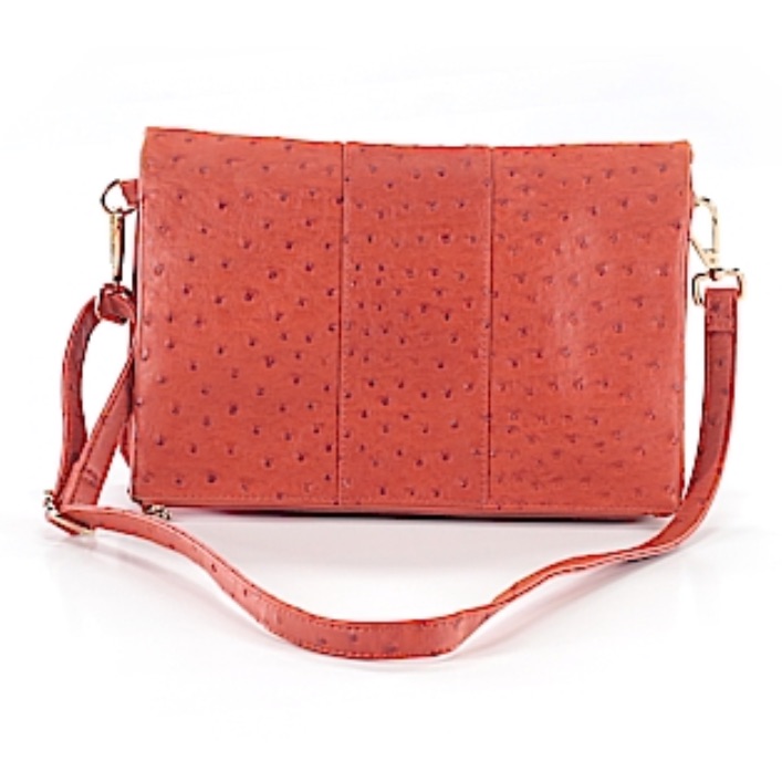 Cri De Coeur Vegan Ostrich Crossbody Bag
